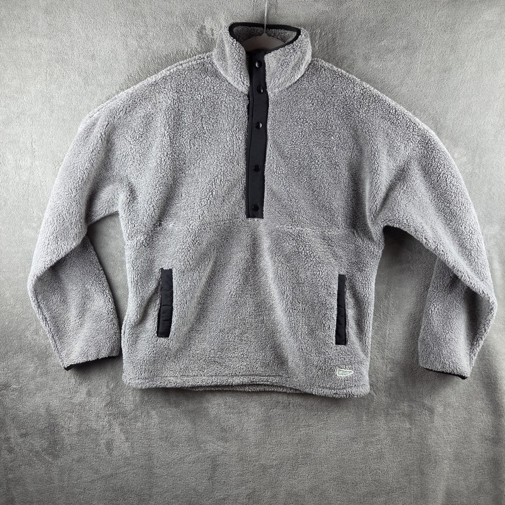 Wellen WindSurf Gray Fleece Quarter Snap Pullover Jacket‎ Size M Huckberry
